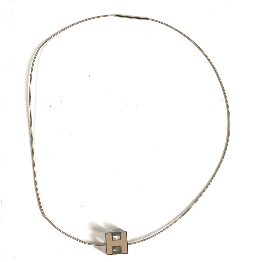 HERMES Accessories Cadenas H Cube H Logo Chain Necklace Metal Unisex Beige
