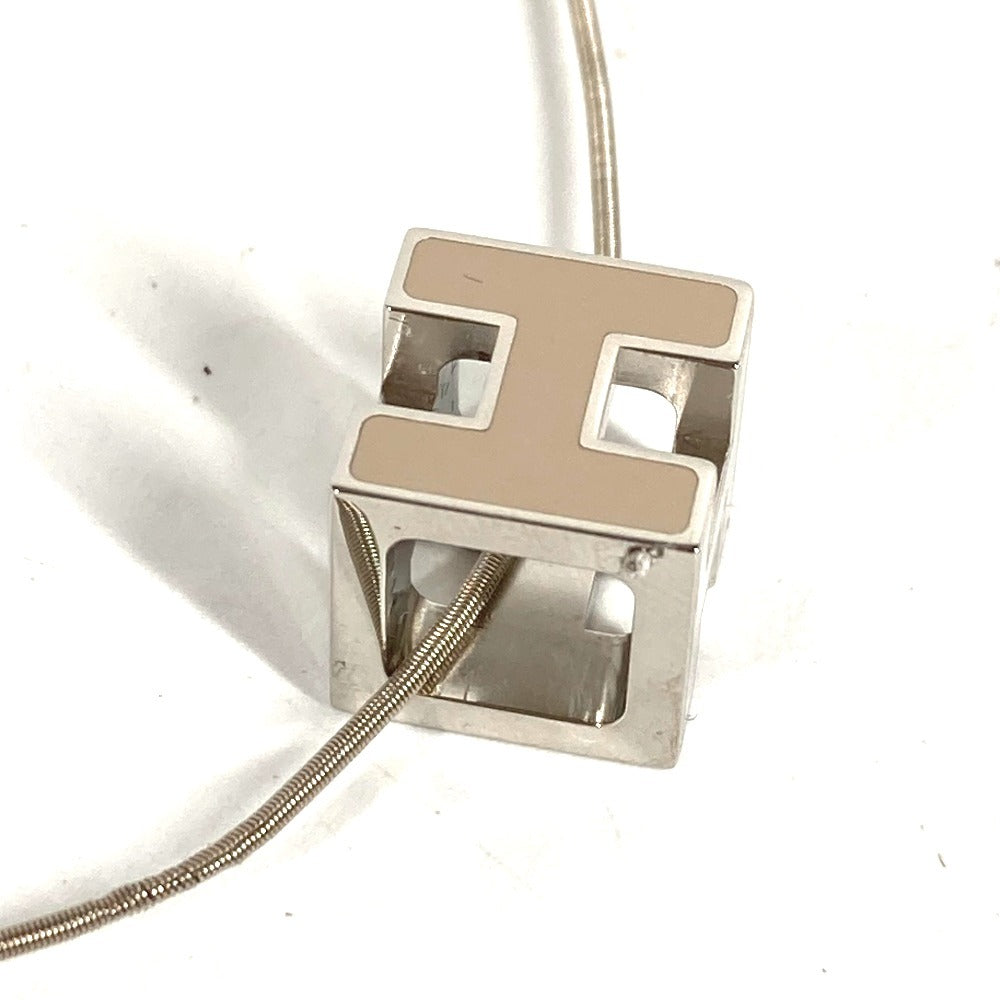 HERMES Accessories Cadenas H Cube H Logo Chain Necklace Metal Unisex Beige