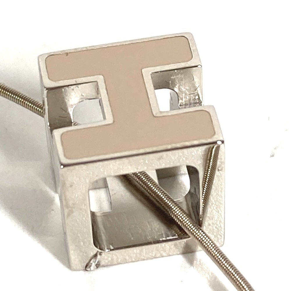 HERMES Accessories Cadenas H Cube H Logo Chain Necklace Metal Unisex Beige