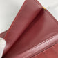 CARTIER Must Line Logo Billfold Long Wallet Long Bill Compartment Leather Unisex Wine Red
