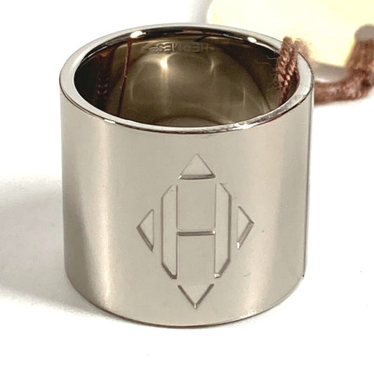 HERMES Hディアマン ロゴ アクセサリー ジュエリー スカーフリング メタル ユニセックス シルバー