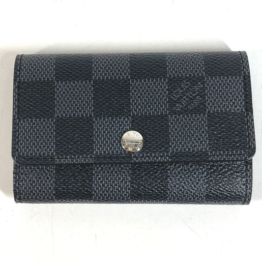 LOUIS VUITTON N62662 ダミエグラフィット ミュルティクレ6 ミュルティクレ 6 6連キーケース 鍵 6P キーケース ダミエグラフィットキャンバス ユニセックス ブラック