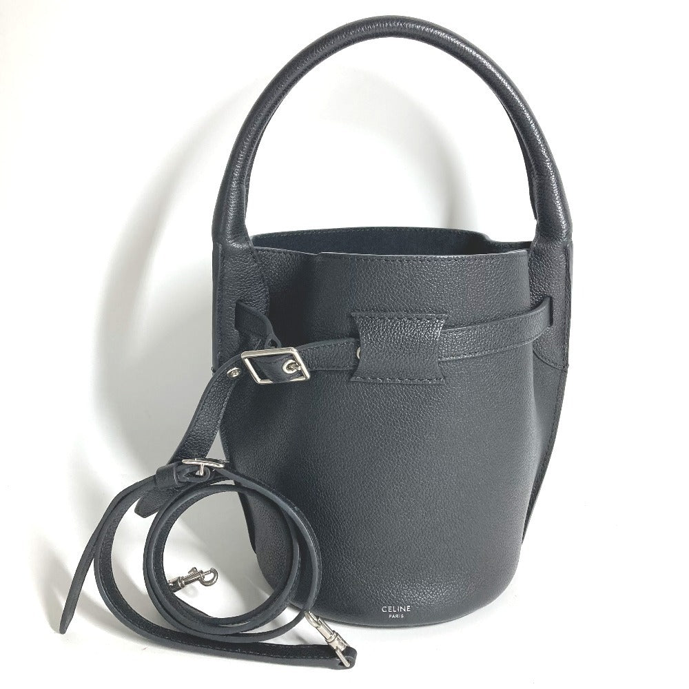 CELINE ばけつ バケツ ビッグバッグ ナノ バケット カバン 2WAYバッグ ショルダーバッグ ハンドバッグ レザー ユニセックス ブラック