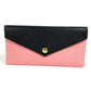 MIUMIU 5MH013 マドラス ロゴ バイカラー フラップ ロングウォレット 2つ折り 長財布 レザー ユニセックス ピンク