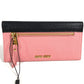 MIUMIU 5MH013 マドラス ロゴ バイカラー フラップ ロングウォレット 2つ折り 長財布 レザー ユニセックス ピンク