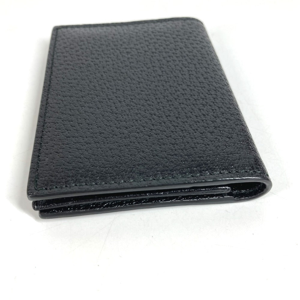 GUCCI 428737 GGマーモント ダブルG GG ロゴ 名刺入れ パスケース 二つ折り 定期入れ カードケース レザー ユニセックス ブラック