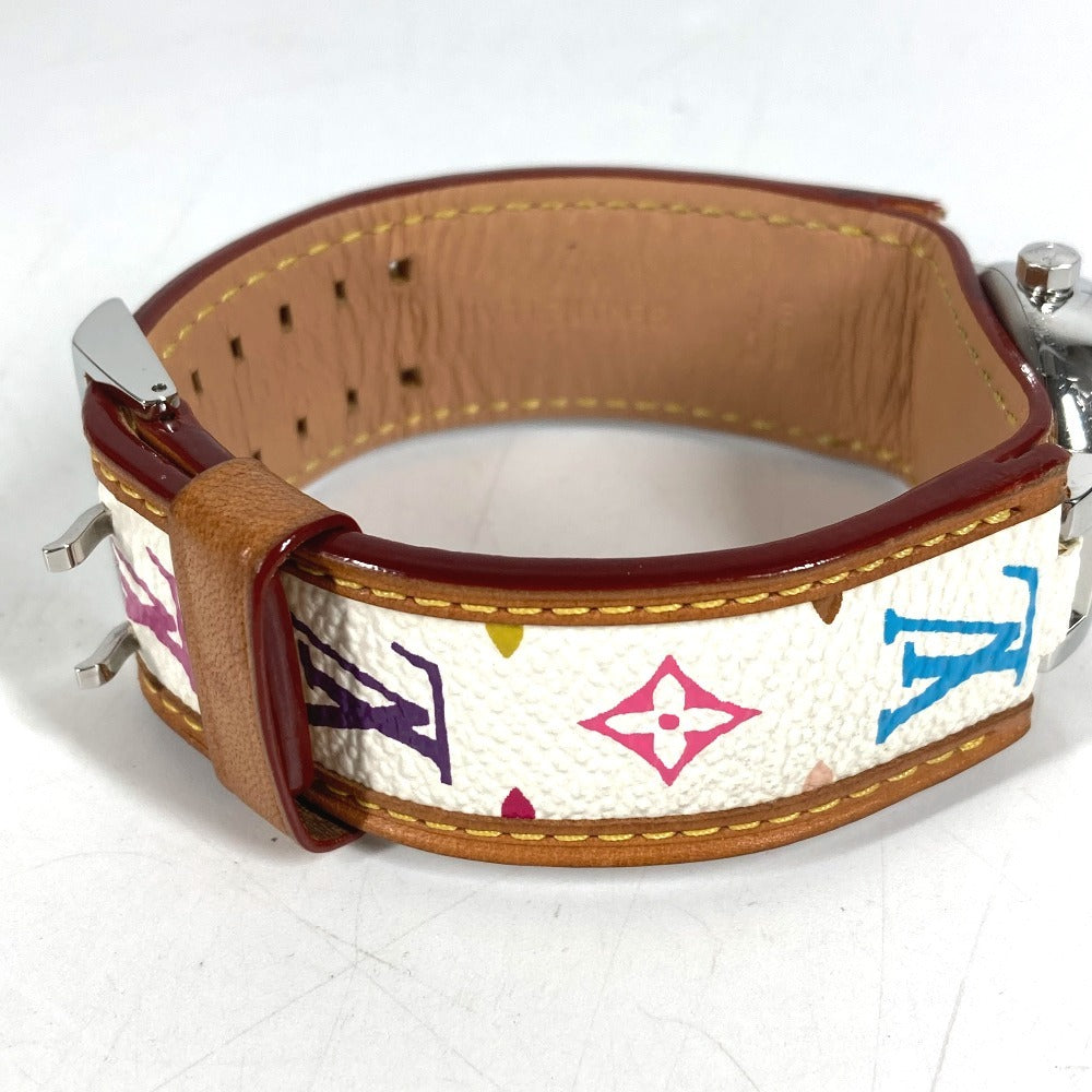 LOUIS VUITTON Q121K モノグラムマルチカラー タンブール レディースウォッチ ウォッチ 時計 革ベルト レザー 腕時計 モノグラムマルチカラーキャンバス レディース ブロン ホワイト