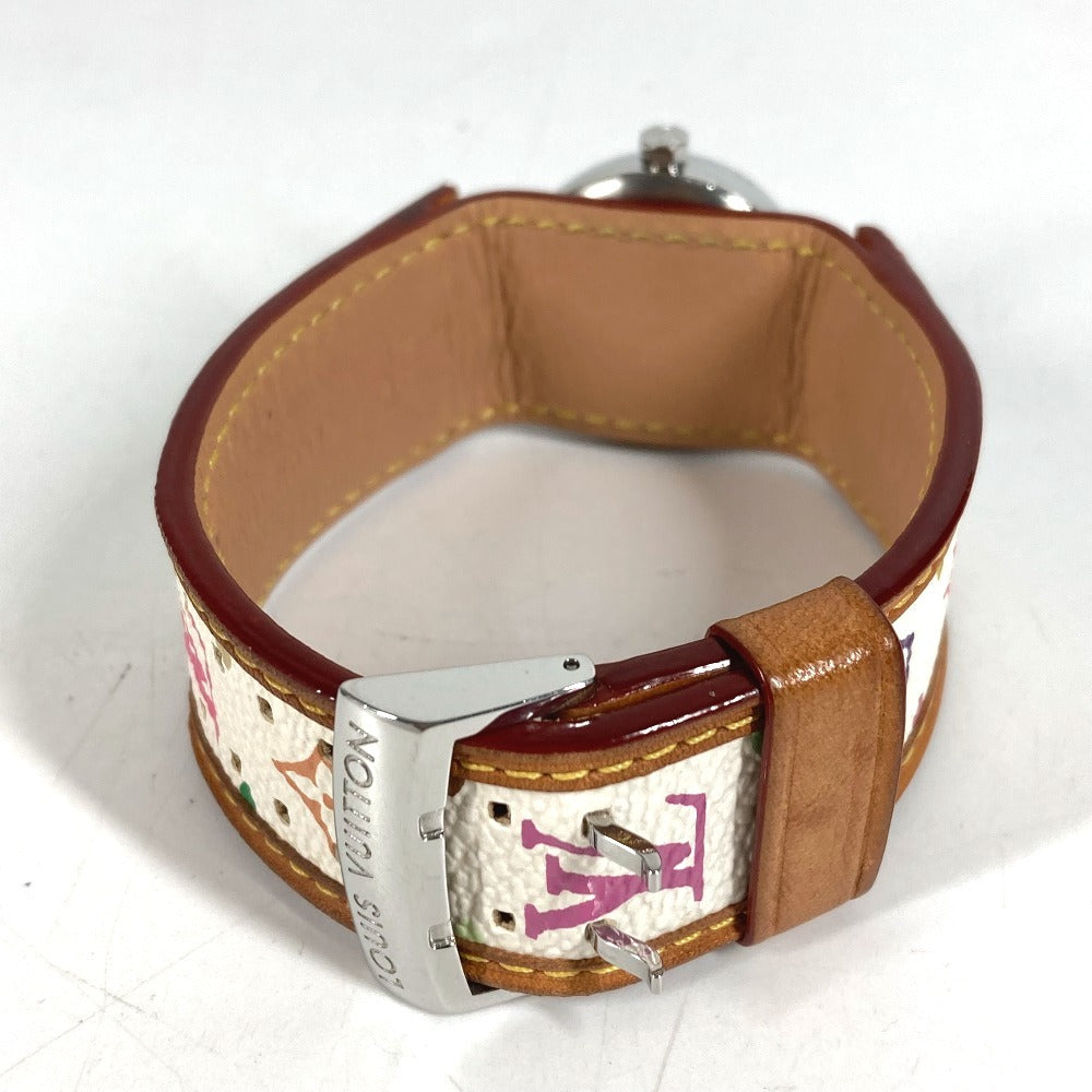 LOUIS VUITTON Q121K モノグラムマルチカラー タンブール レディースウォッチ ウォッチ 時計 革ベルト レザー 腕時計 モノグラムマルチカラーキャンバス レディース ブロン ホワイト