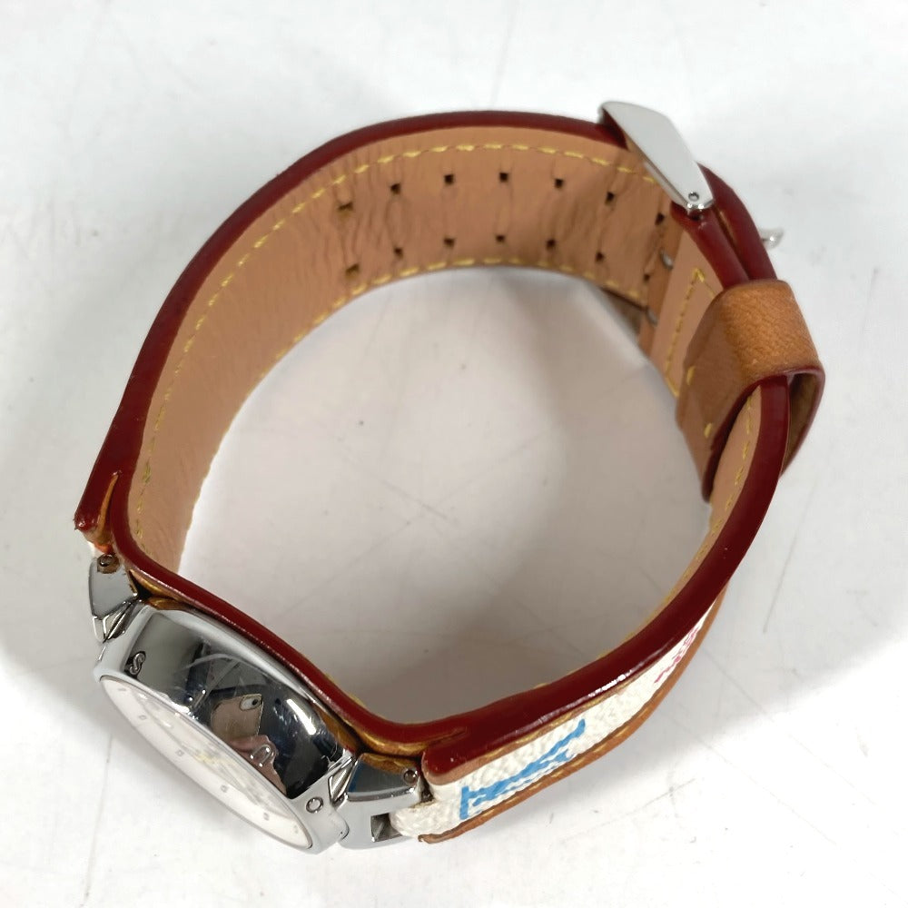 LOUIS VUITTON Q121K モノグラムマルチカラー タンブール レディースウォッチ ウォッチ 時計 革ベルト レザー 腕時計 モノグラムマルチカラーキャンバス レディース ブロン ホワイト