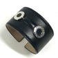 BVLGARI Bvlgari Bvlgari Logo Bangle Accessory Jewelry Bracelet Leather Black/Silver Used