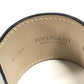 BVLGARI Bvlgari Bvlgari Logo Bangle Accessory Jewelry Bracelet Leather Black/Silver Used