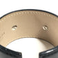 BVLGARI Bvlgari Bvlgari Logo Bangle Accessory Jewelry Bracelet Leather Black/Silver Used