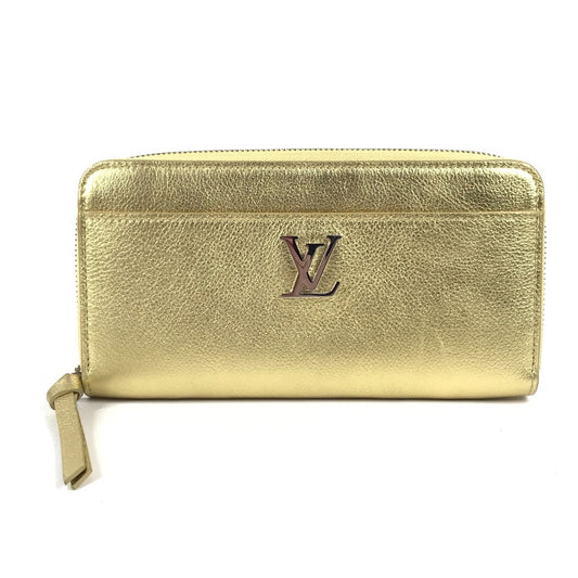LOUIS VUITTON M69058 Japan limited Zippy Rock Me Long wallet Zip Around Long Wallet Leather Gold Used