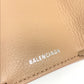 BALENCIAGA 391446 Paper mini wallet Compact Wallet Trifold wallet Leather Beige Used