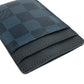 LOUIS VUITTON N63217 Damier Cobalt Porte Cartes Pants Porte Cartes Pants Business card holder, pass case, with money clip Card Case Damier Cobalt Canvas Navy Used