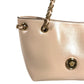 VERSACE medusa logo Double Chain Leather Shoulder Handbag Shoulder Bag Leather pink Used