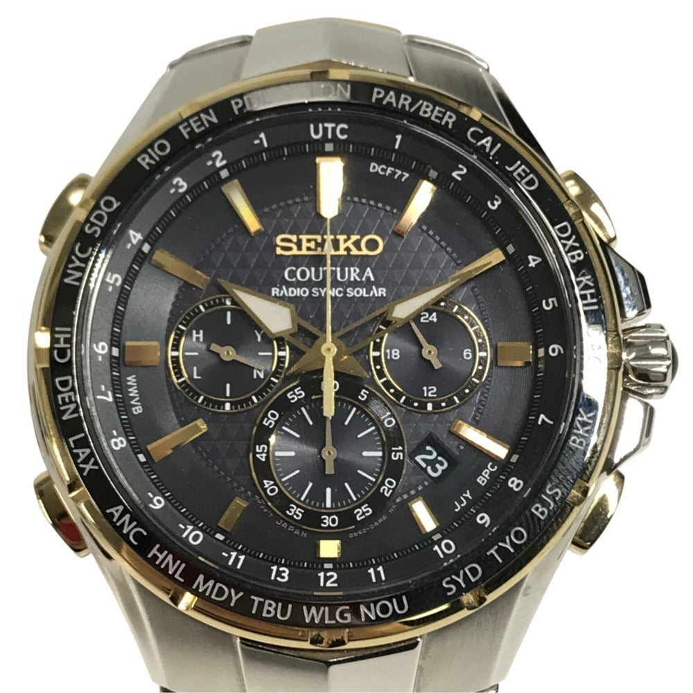 SEIKO 8B92-0AL0 COUTURA Men's Watch Watch Wristwatch SS Silver/Gold Used