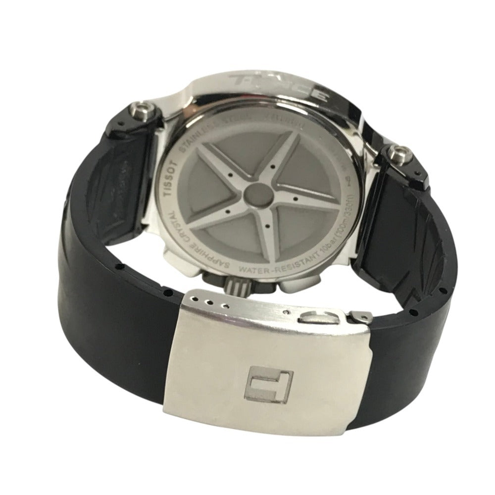 TISSOT T048.417.27.057.00 TLace Chronograph Men's Watches Wristwatch SS Black Used