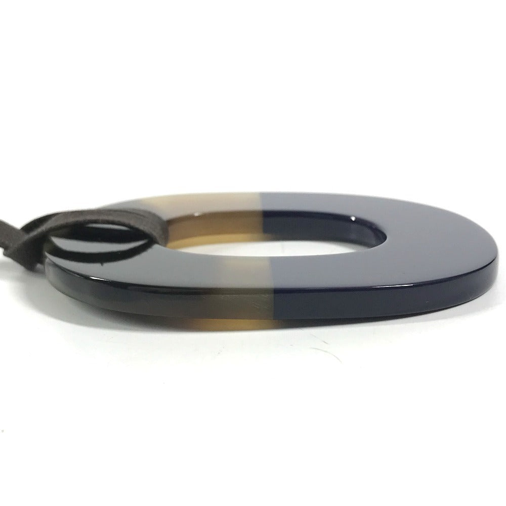 HERMES Buffalo horn Isamu Pop Isamu Pop Accessories Jewelry Choker Necklace Buffalo horn Navy/Brown Used