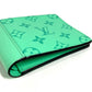 LOUIS VUITTON M27649 Taigalama Portefeuille Multripru Compact Wallet Billfold Folded wallet MonogramCanvas / Taiga Leather mint Green Used