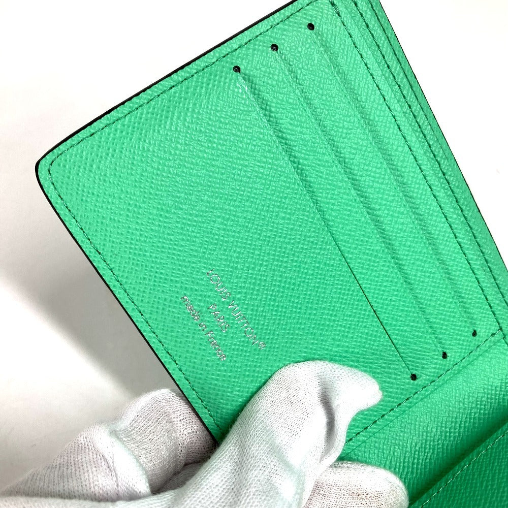 LOUIS VUITTON M27649 Taigalama Portefeuille Multripru Compact Wallet Billfold Folded wallet MonogramCanvas / Taiga Leather mint Green Used