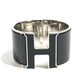 HERMES Clickcrack H TGM Bangle accessories Bracelet Metal Black Used