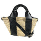 Chloe Sense Mini Sense Mini Basket Bag Bag Tote Bag 2WAY Bag Shoulder Bag Hand Bag Raffia / Leather Black/Beige Used