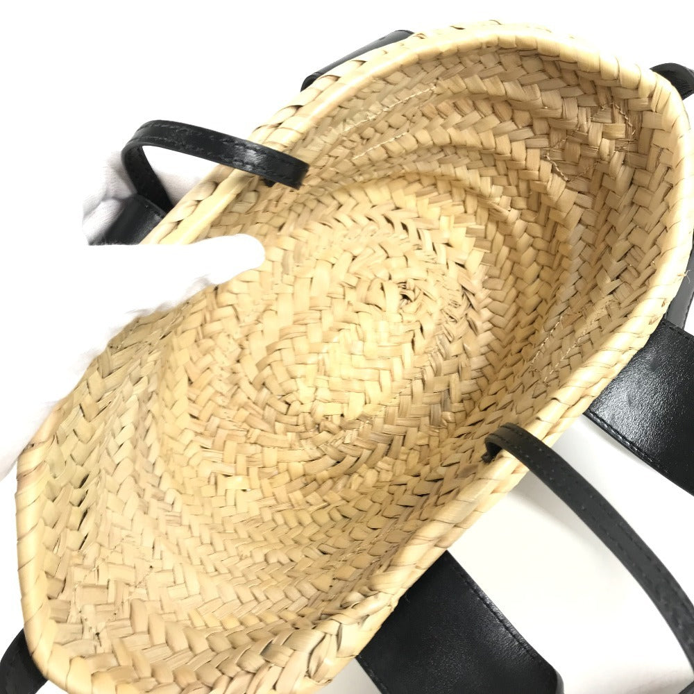 Chloe Sense Mini Sense Mini Basket Bag Bag Tote Bag 2WAY Bag Shoulder Bag Hand Bag Raffia / Leather Black/Beige Used