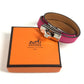 HERMES Kelly Double Tour Double Bracelet Bangle accessory, leather Bracelet Leather pink/SilverHardware Used