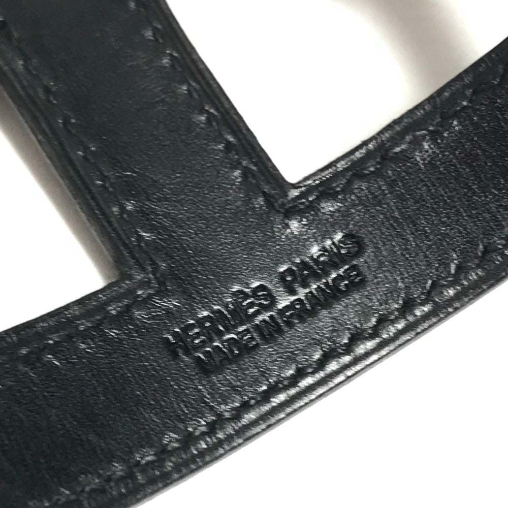 HERMES Ano Leather Bangle Bangle accessory Leather bangle Bracelet Leather Black Used
