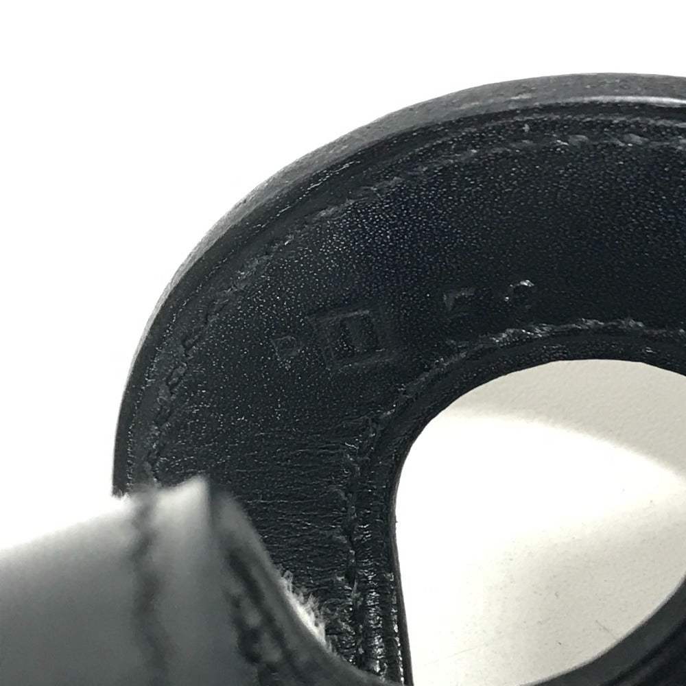 HERMES Ano Leather Bangle Bangle accessory Leather bangle Bracelet Leather Black Used