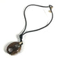 GUCCI 不明 Rhinestone Heart GG Logo Marina Long Necklace Accessory Necklace Leather / Wood Brown/Pink x Black Used