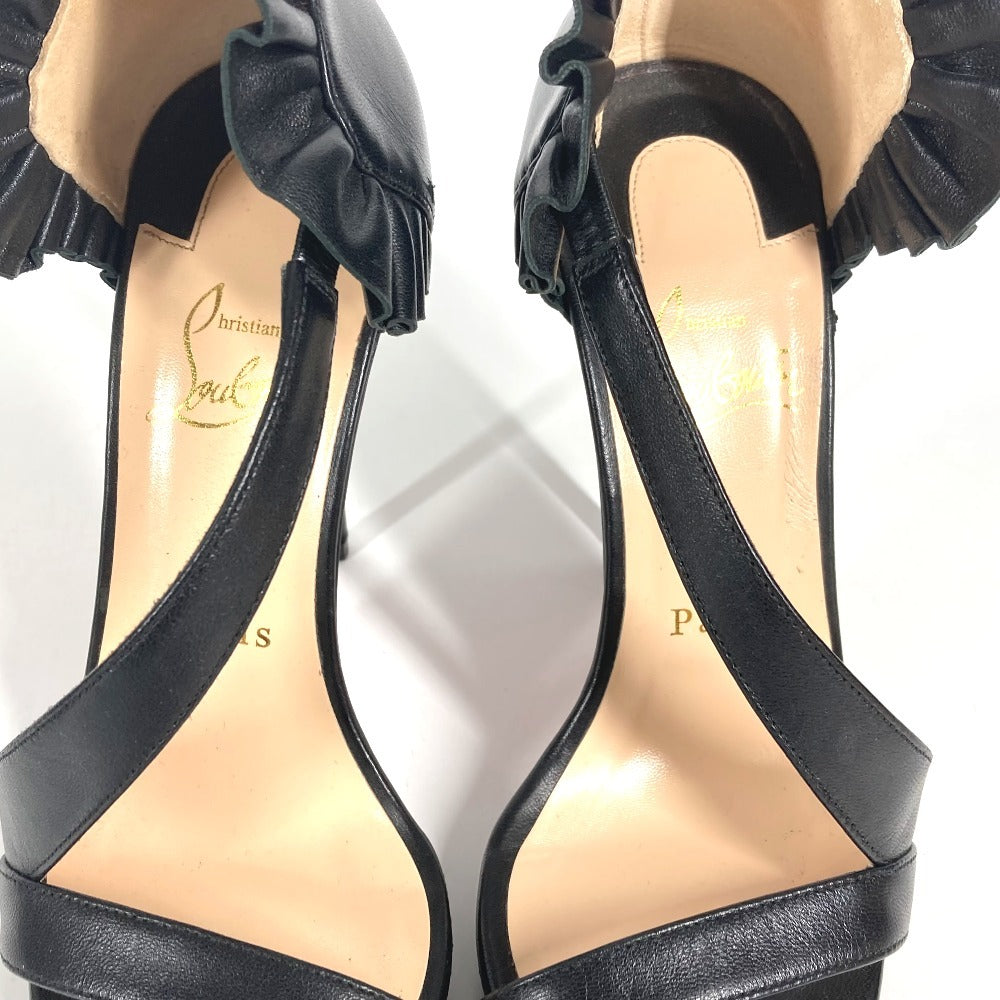 Christian Louboutin Frill heels Shoes, pumps Mules Leather Black Used