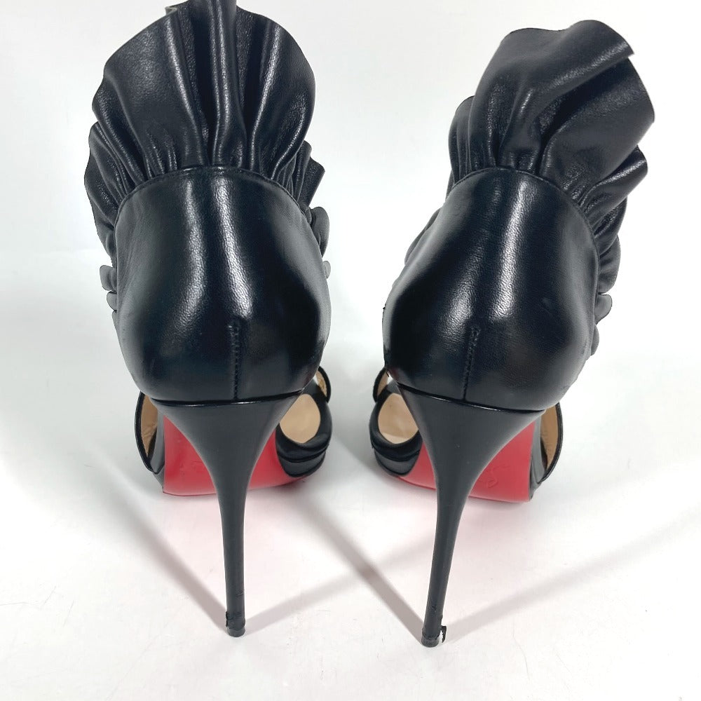 Christian Louboutin Frill heels Shoes, pumps Mules Leather Black Used