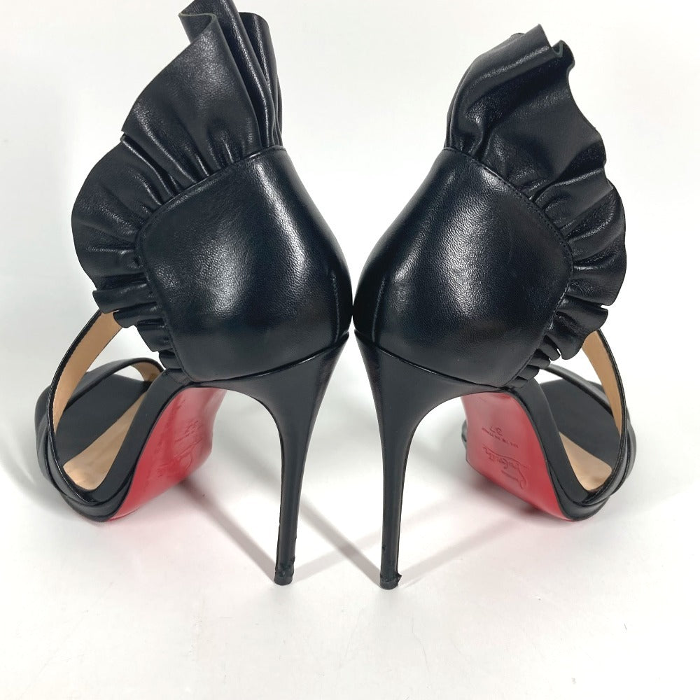 Christian Louboutin Frill heels Shoes, pumps Mules Leather Black Used