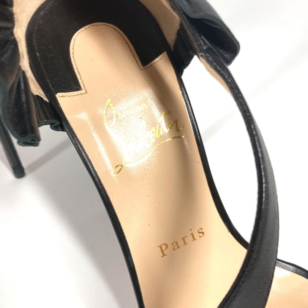 Christian Louboutin Frill heels Shoes, pumps Mules Leather Black Used