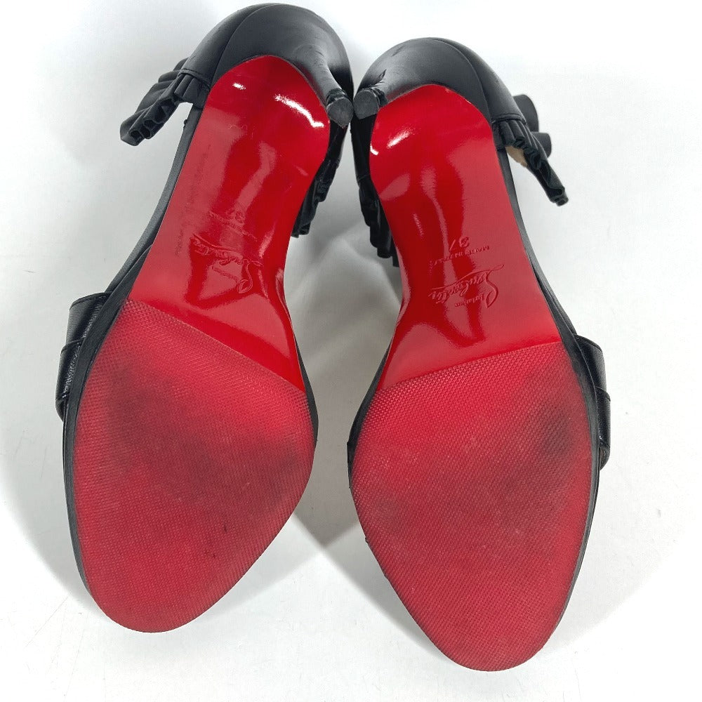 Christian Louboutin Frill heels Shoes, pumps Mules Leather Black Used