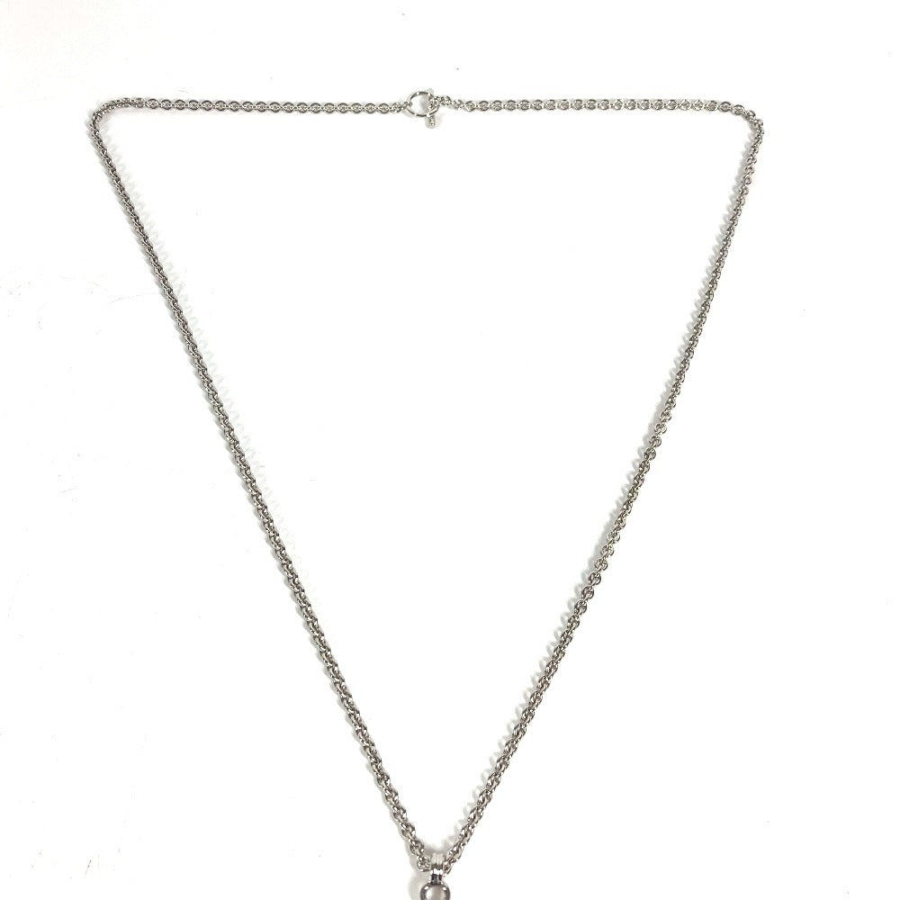 HERMES Long Necklace Cheval Horse Medallion Quadrière Quadrière GM Accessories Jewelry Chain Necklace Necklace Metal Silver/pink Used