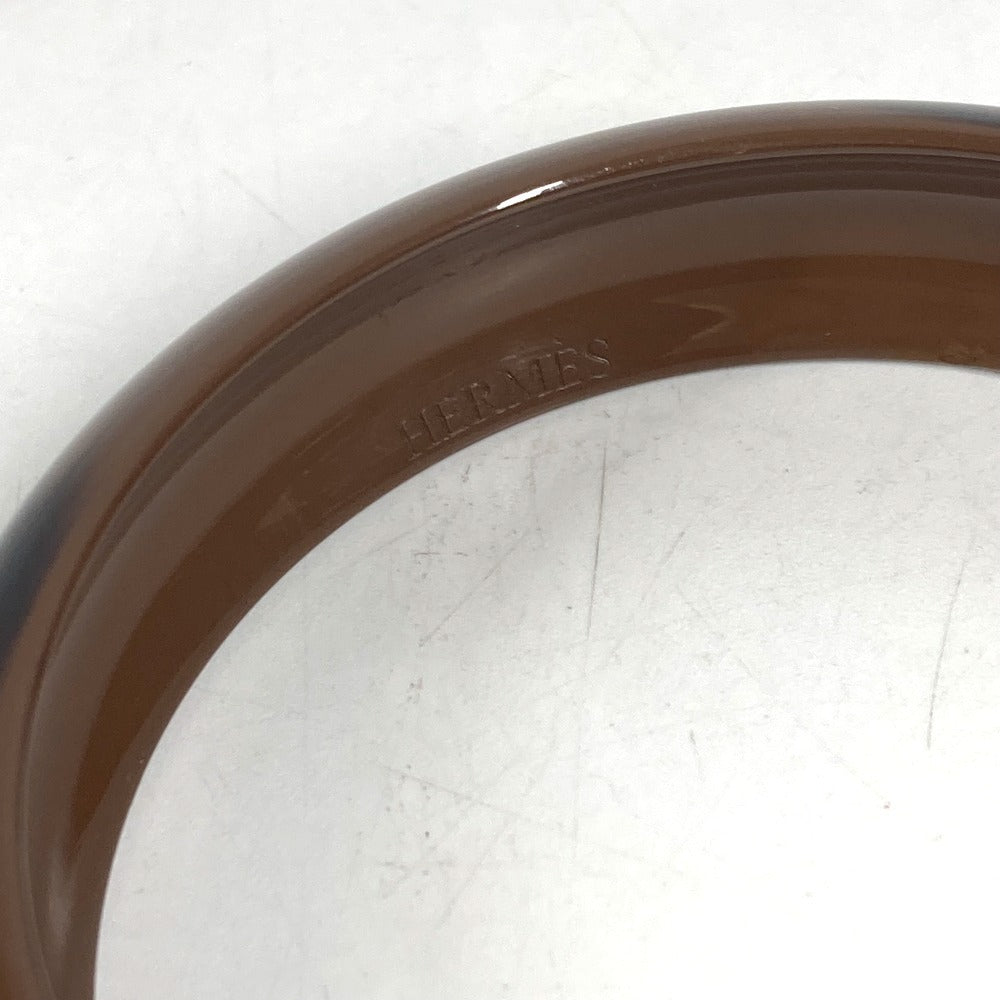 HERMES Ferran PM Ferran PM Leopard Accessories bangle Bracelet lacquer Brown Used