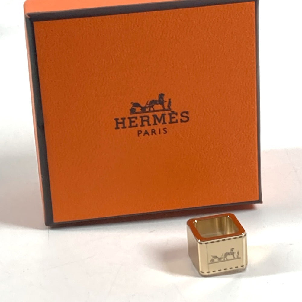 HERMES logo Mini Bolduc Scarf Ring Accessories Scarf ring Metal Gold Used