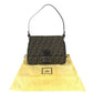 FENDI Mamma Baguette Logo bag flap shawl Shoulder Bag Canvas/Leather Brown Used