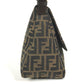 FENDI Mamma Baguette Logo bag flap shawl Shoulder Bag Canvas/Leather Brown Used