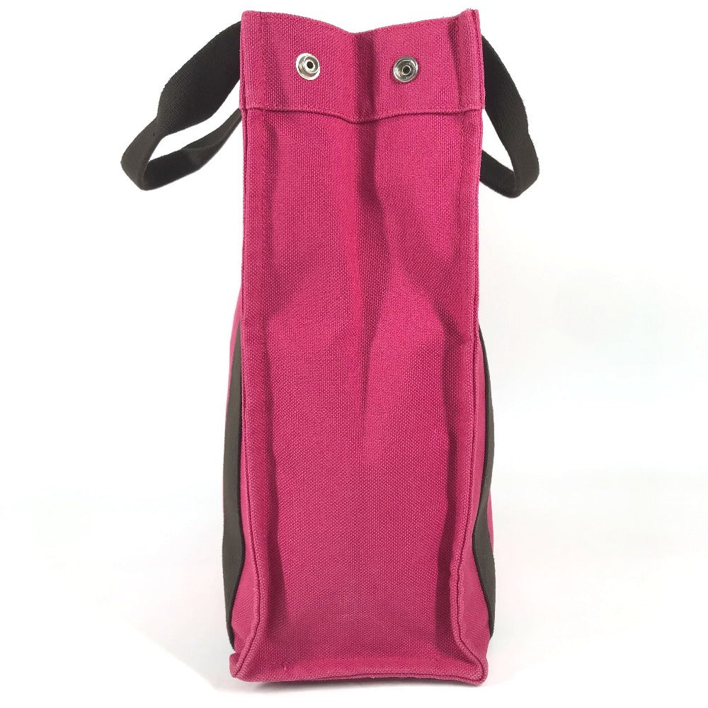 HERMES Sac de Plage Nomade PM Bag, Tote Bag with Pouch, Vertical Tote Hand Bag Canvas pink/Brown Used