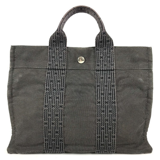 HERMES Her Line Tote PM Bag Tote Bag Hand Bag Canvas gray Used
