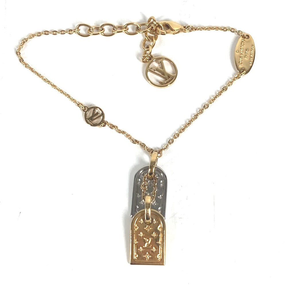 LOUIS VUITTON M63142 Monogram Bracelet Nanogram Bracelet Nanogram Accessories chain Bracelet Gold/Silver Used