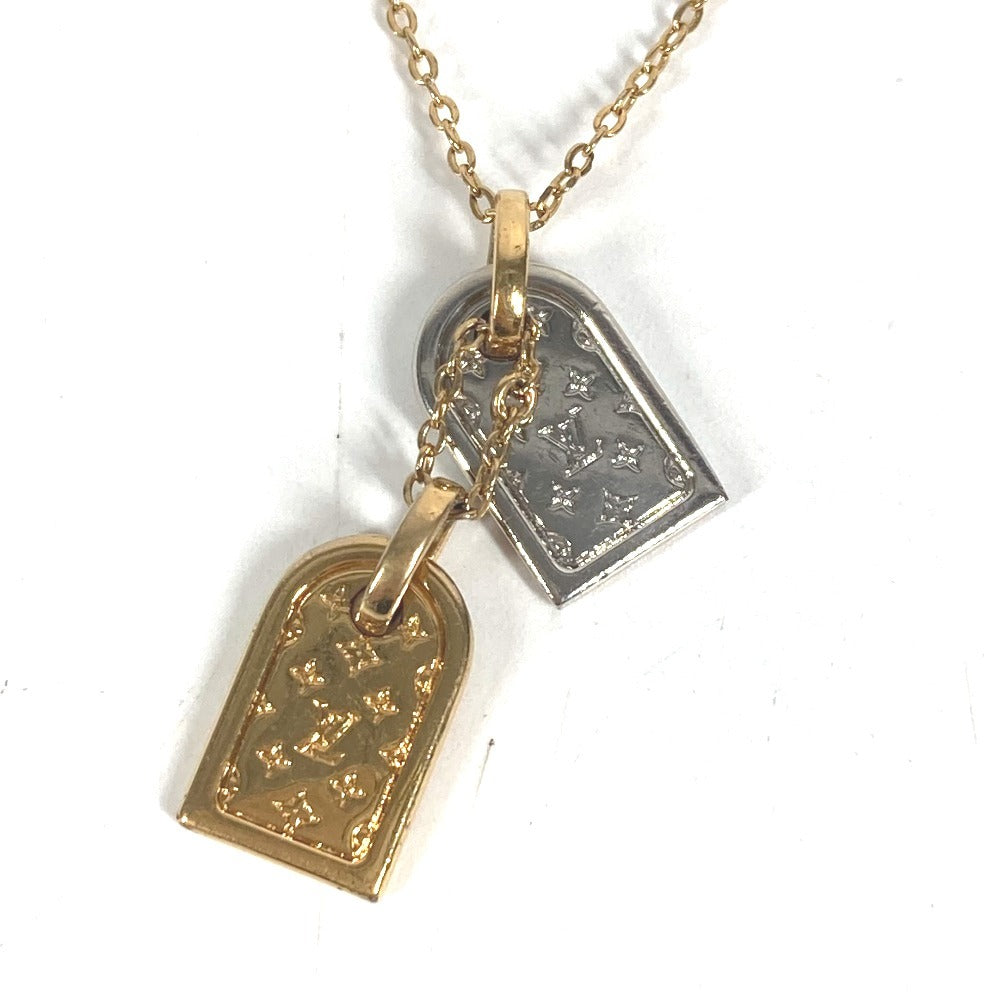 LOUIS VUITTON M63141 Monogram Necklace Nanogram Necklace Nanogram Pendant, Accessory, Jewelry, Chain Necklace Necklace Metal Gold/Silver Used