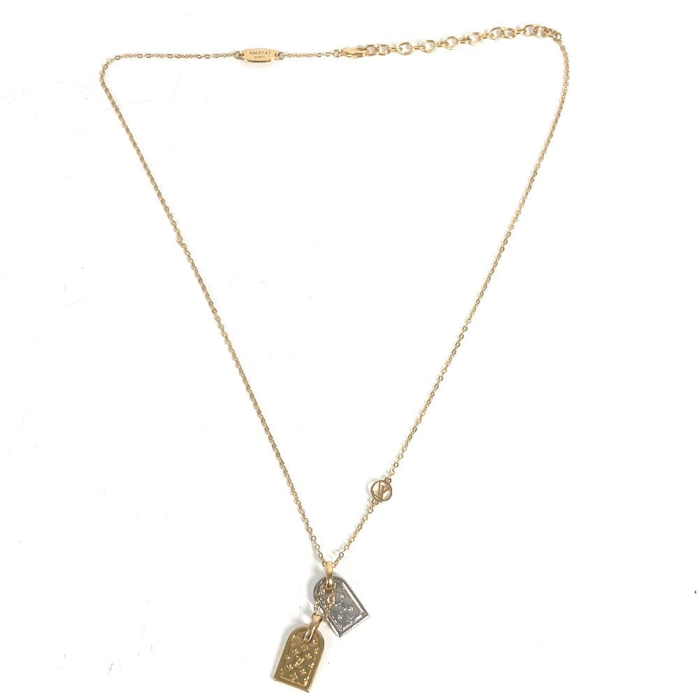LOUIS VUITTON M63141 Monogram Necklace Nanogram Necklace Nanogram Pendant, Accessory, Jewelry, Chain Necklace Necklace Metal Gold/Silver Used