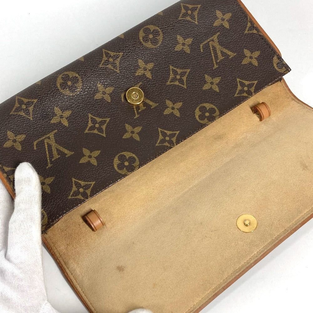 LOUIS VUITTON M51852 Monogram Pochette Twin GM Pochette Twin GM Bag, 2-way Clutch Bag, Pochette Mini Bag Shoulder Bag Brown Used