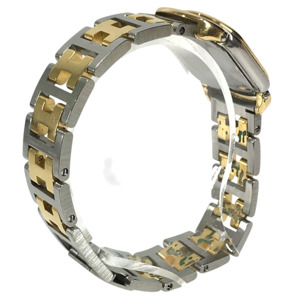HERMES 不明 vintage Larry duo Quartz Women's Watch Wristwatch SS Silver/Gold Used