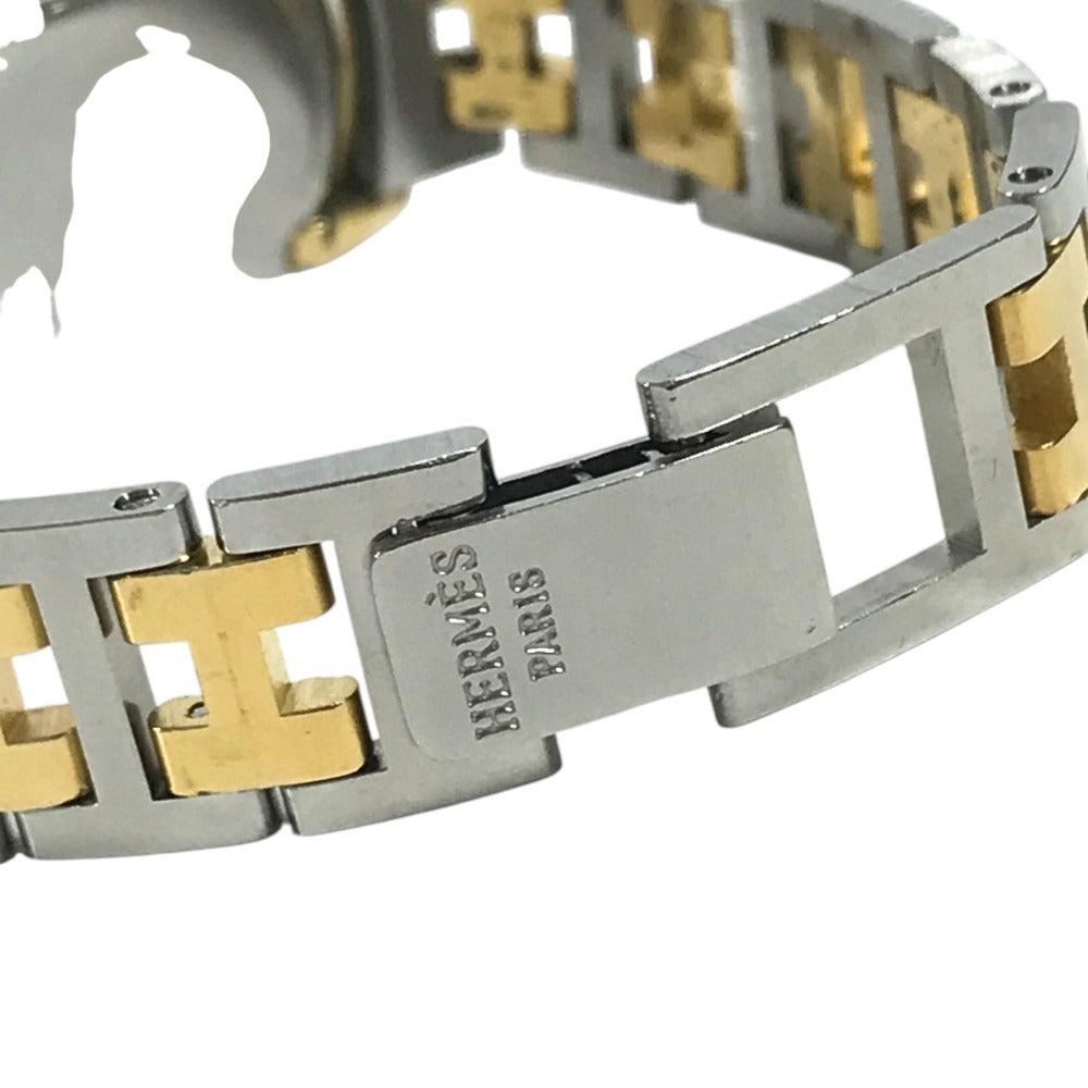 HERMES 不明 vintage Larry duo Quartz Women's Watch Wristwatch SS Silver/Gold Used